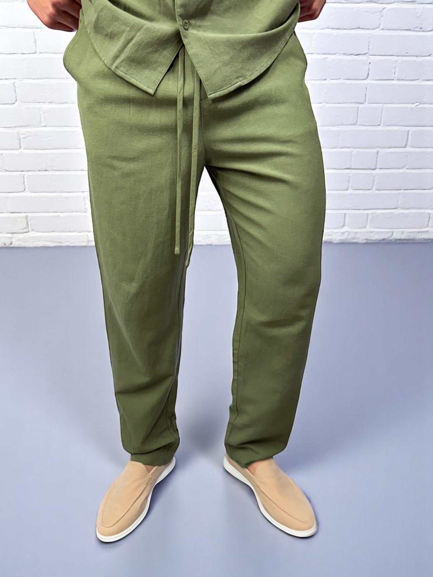 Keten Pantolon - Haki