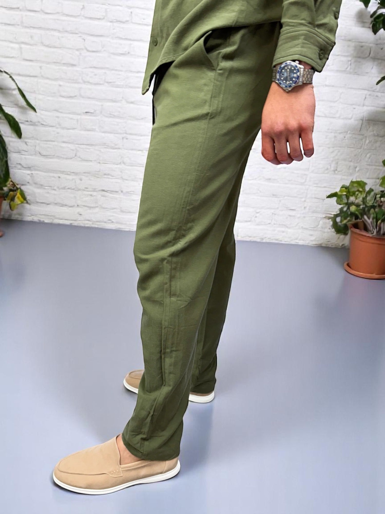 Keten Pantolon - Haki