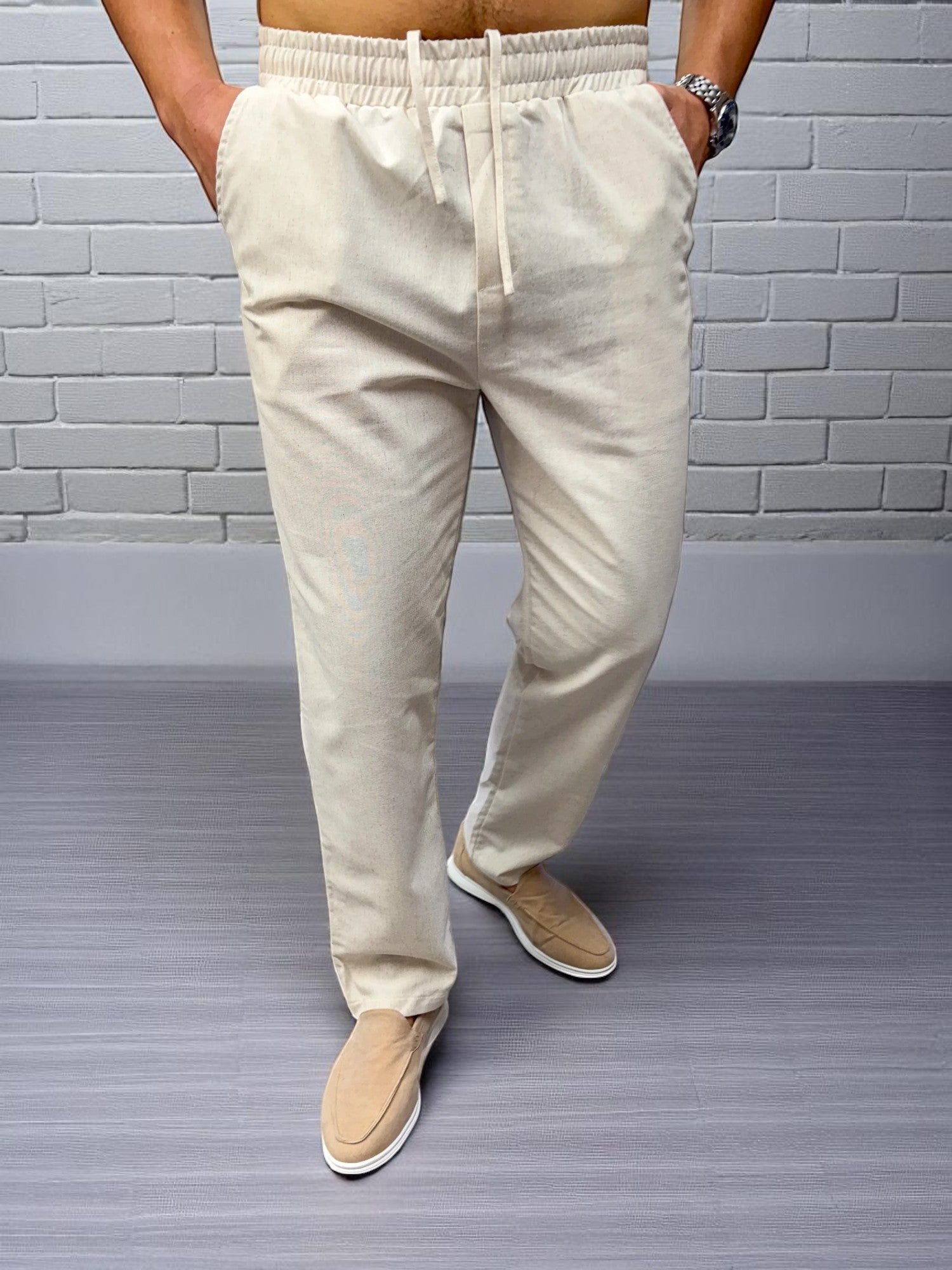 Keten Pantolon - Yulaf