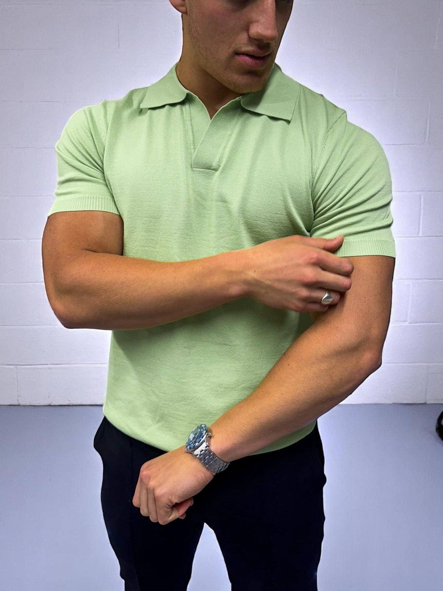 Küba Yaka Polo Tişört - Yeşil