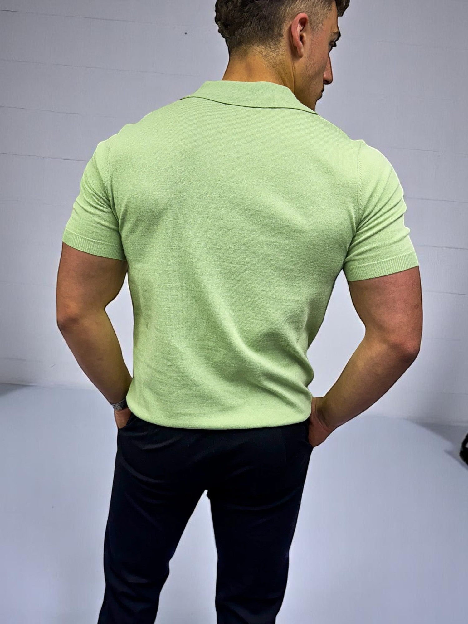 Küba Yaka Polo Tişört - Yeşil