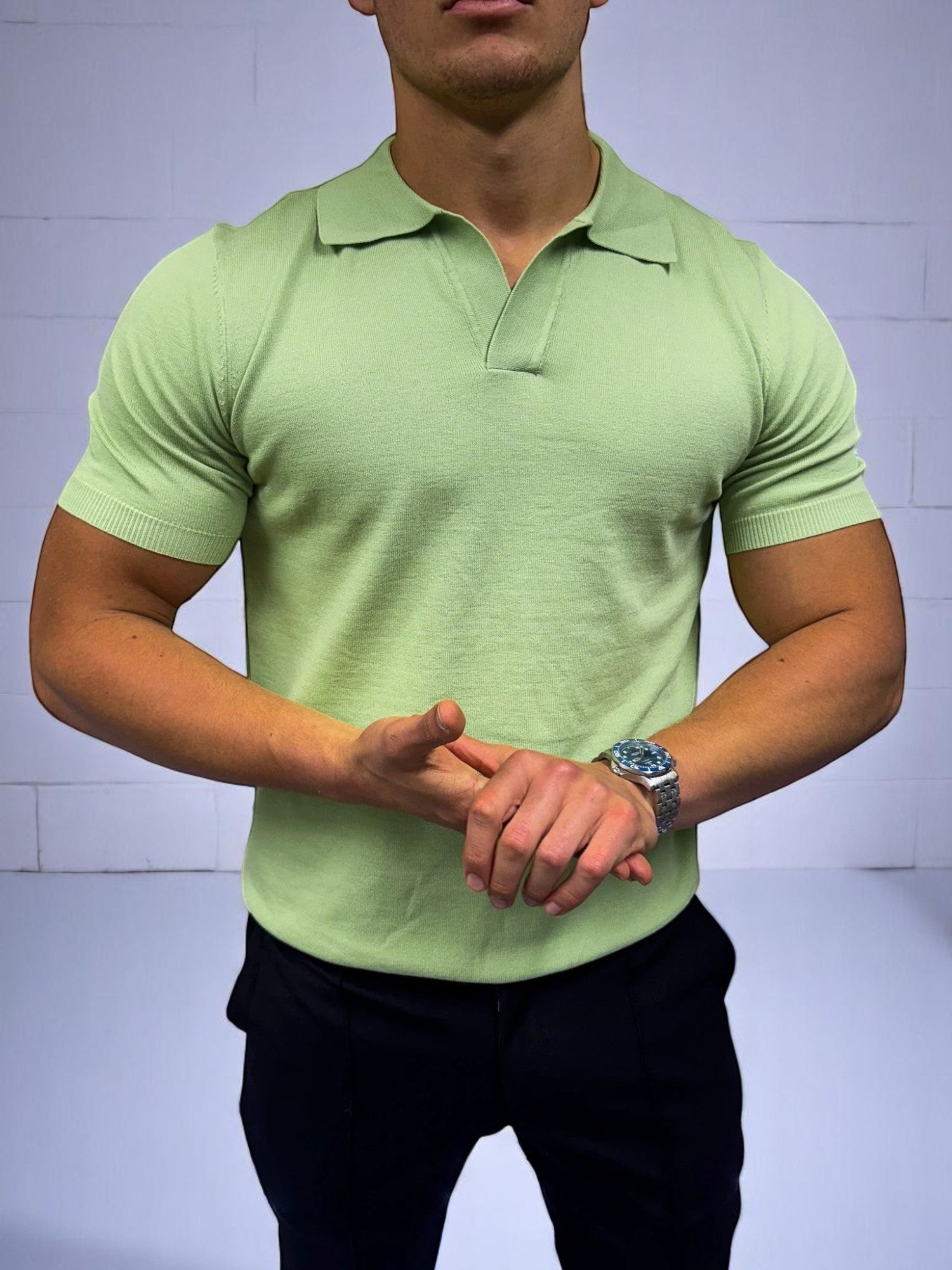 Küba Yaka Polo Tişört - Yeşil