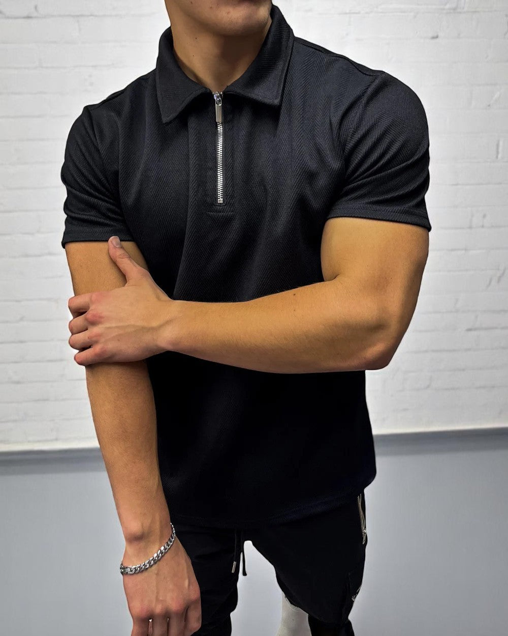 Klasik Polo Tişört - Siyah