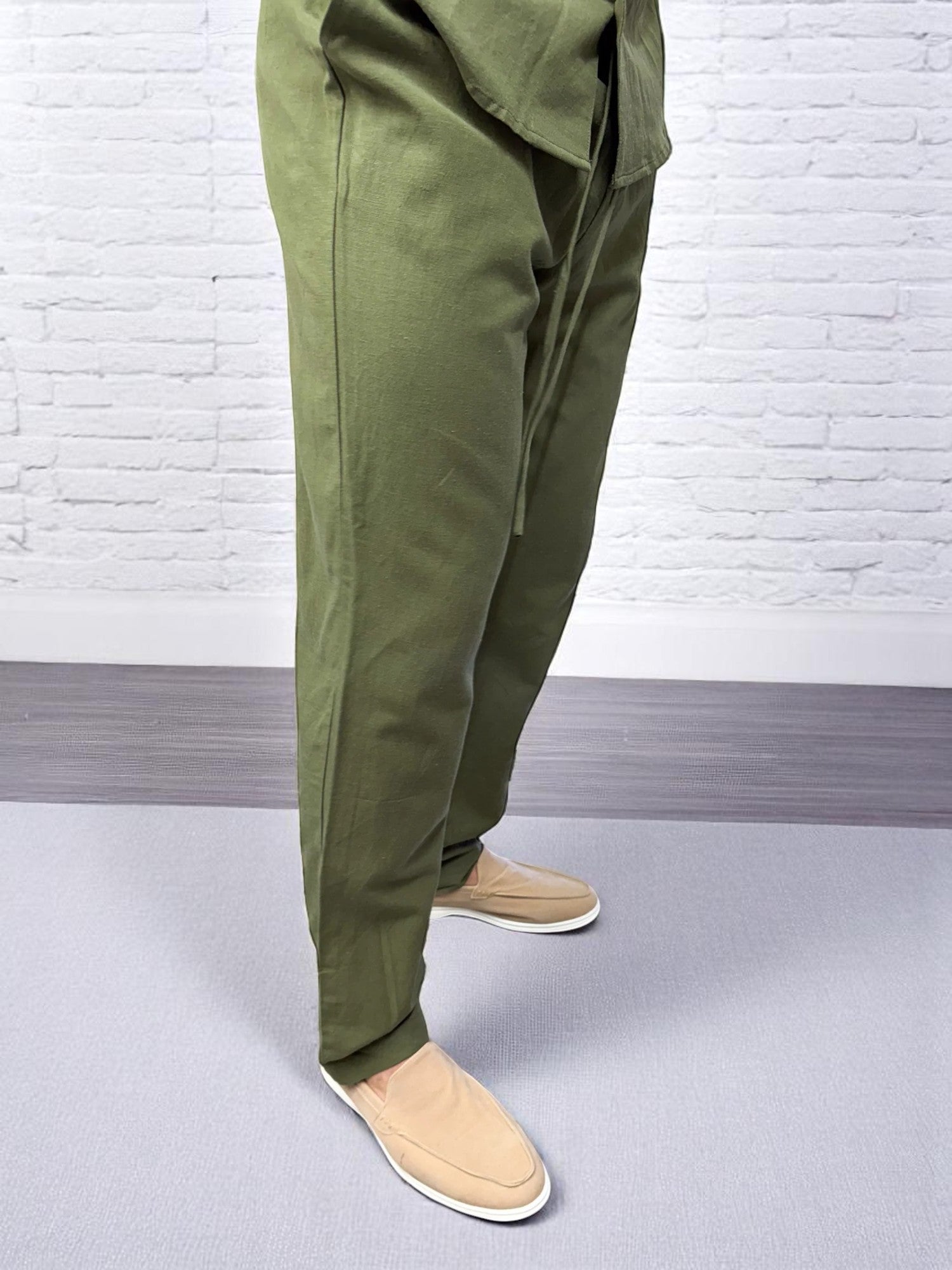 Keten Pantolon - Haki