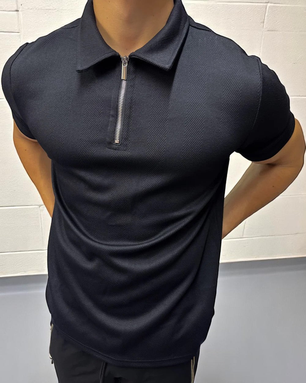 Klasik Polo Tişört - Siyah